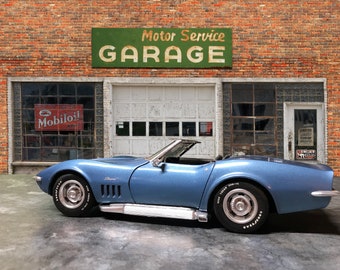 1:64 Scale Diorama Miniature Garage Shop Diecast Model Car Background Display PRINTABLE DIGITAL DOWNLOAD
