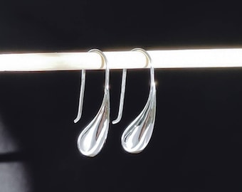 Drop earrings made of silver 925, long hanging earrings, teardrop-shaped, minimalist earrings, hanging earrings silver