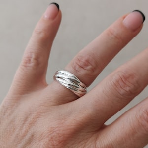Multiple ring made of 9 individual rings 925 silver, sterling silver ring, wrap ring made of 925 silver