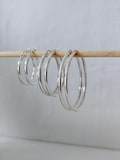 Hoop earrings made of 925 silver, minimalist earrings, wide hoop earrings 3 mm x 30, 40 or 50 mm product logo