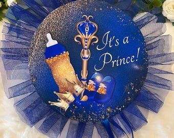 Door decoration Little Prince Babyshower Sünnet Babyboy tulle rosette blue wall decoration
