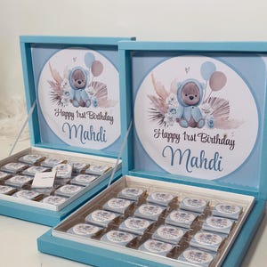 Personalized chocolate bars Chocolate box with name as desired Engagement, wedding, wedding, birthday, baptism, Sünnet, Mevlüt, Söz