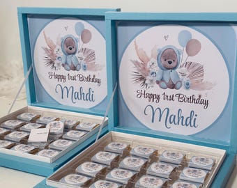 Personalized chocolate bars Chocolate box with name as desired Engagement, wedding, wedding, birthday, baptism, Sünnet, Mevlüt, Söz