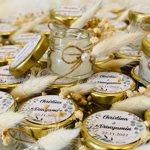 Personalisierte Gastgeschenke Glas Döschen Schraubdeckel Hochzeit Babyshower Nikahsekeri Hatira Hediyelik Cam Kavanoz
