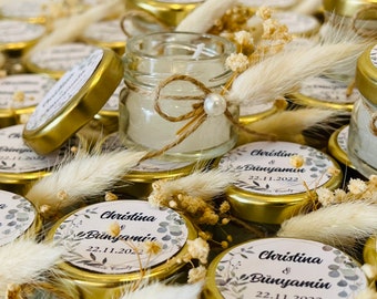 Personalized Gifts Glass Tin Screw Cap Wedding Baby Shower Nikahsekeri Hatira Hediyelik Cam Kavanoz