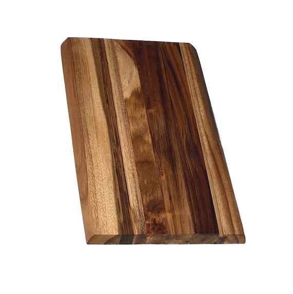 Mountain Woods, Large Brown Hand Crafted Live Edge Teak Cutting Board/
