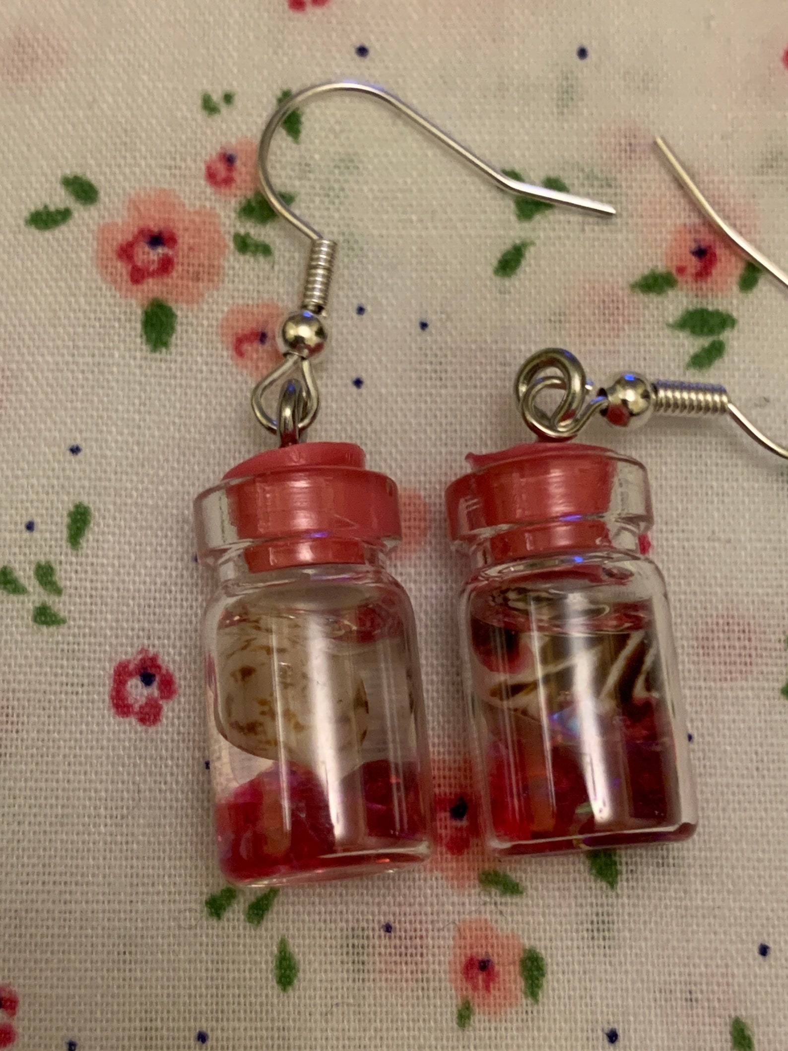Shell Jar Earrings in Pink Etsy