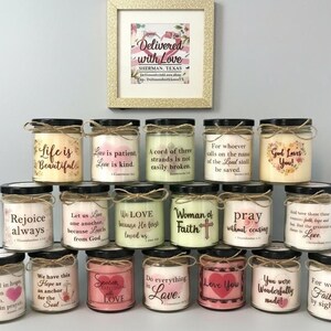 Christian Bible Verse Candle | Inspirational Scripture Home Decor