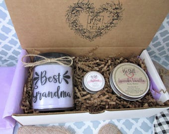 Grandma Gift Box | Candle, Body Butter, Lip Balm | Birthday, Miss You