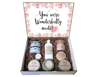 Christian Self Care Gift Box | Encouragement, Body Butter, Candle, Bath Salts