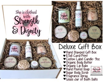 Christian Self Care Gift Box | Proverbs 31:25 Inspirational Body Products