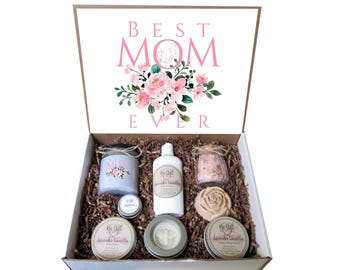 Mom Ever Gift Box | Handmade Organic Body Products, Candle, Bath Salts