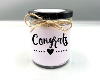 Custom Message Candle | Highly Scented Soy Blend for New Job, Graduation, Promotion