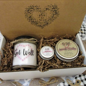 GET WELL GIFT | Custom Gift Candle | Self Care Gift Box | Feel Better Soon | Handmade in Texas | Mom, Friend, Coworker, Grandmother