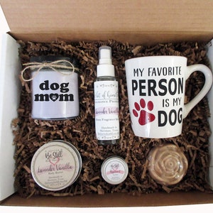 DOG LOVER GIFT | Self Care Package | Dog Gift Box or Gift Basket | Dog Mom Gift | My Dog is My Favorite Person Mug | Friend Birthday