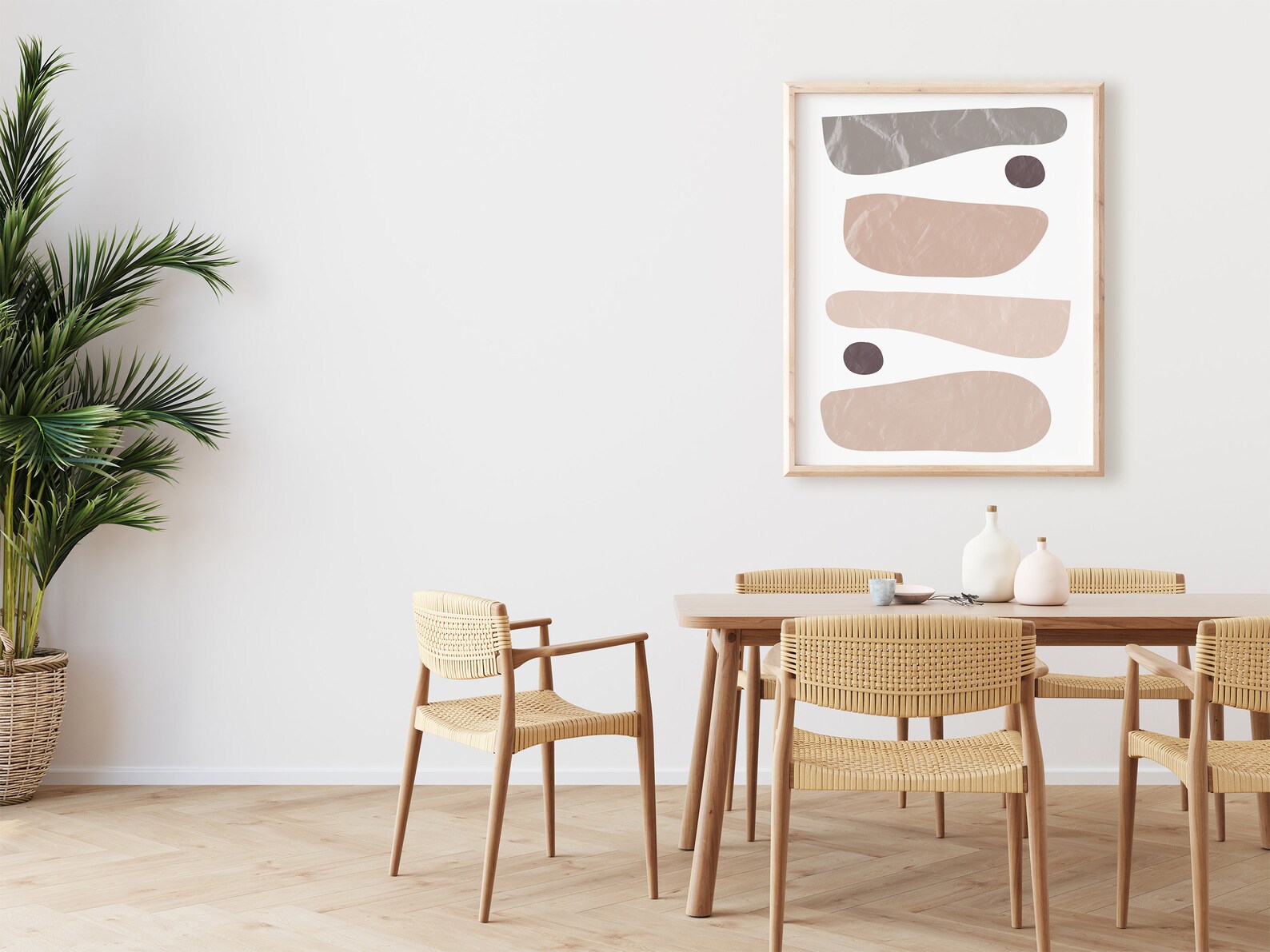 NEUTRAL COLOR ART Boho Prints Modern Shapes Print Beige Etsy