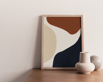 Mid Century Modern Print, Mid Century Modern Art, Mid Century Modern Wall Art, Abstract Art Print, Boho Wall Art, Boho Art Print, Shapes