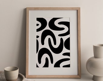 Geometrischer Druck, Abstrakte Kunst, Mid Century Modern Print, Mid Century Modern Art, Mid Century Modern Wandkunst, digitale Wandkunst, druckbar