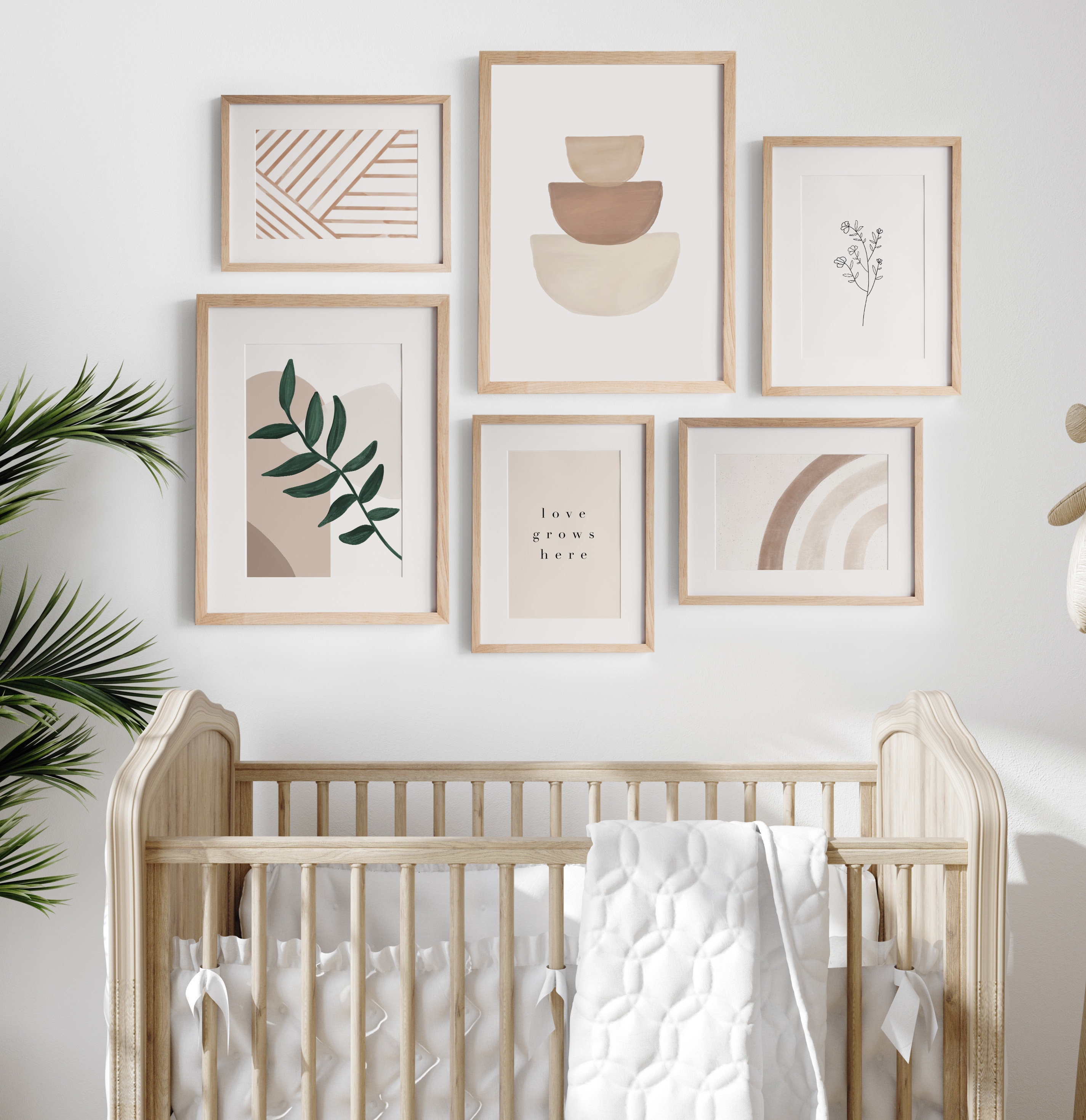 Set of 6 Nursery Prints, Nursery Gallery Wall, Boho Gallery Wall ...