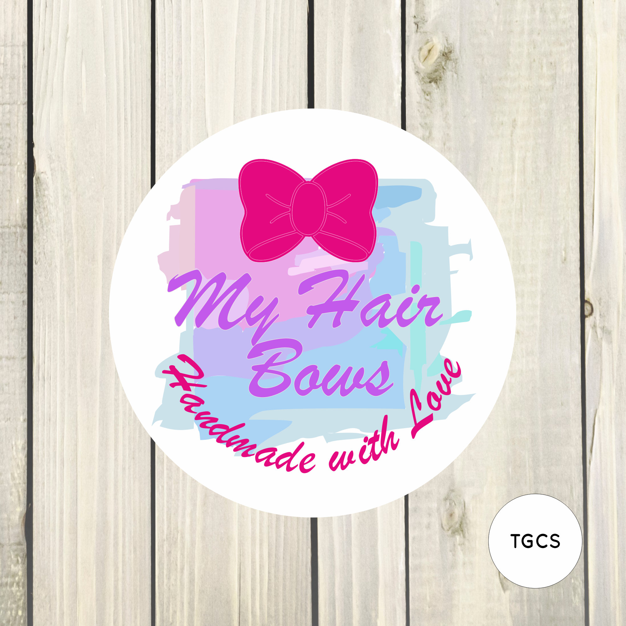 CUSTOM Hair Bows Company Stickers 37mm Circle & 51mm Circle Etsy UK