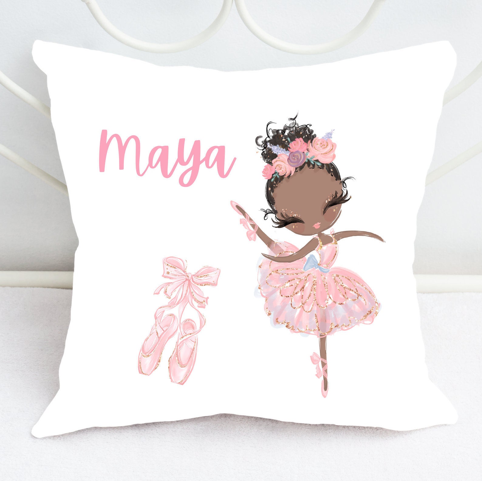 Ballet Cushion,Personalised,Pillow,Ballerina,Ballet Gift,Cover or Complete 