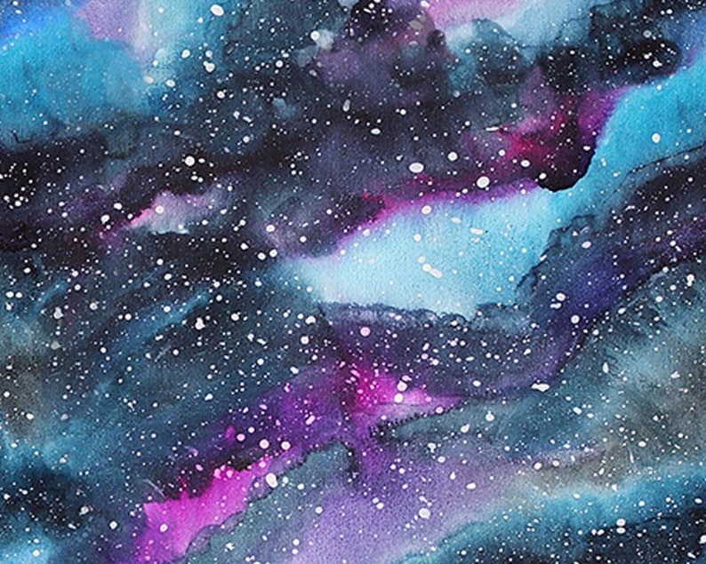 Handgefertigte Qualität aus 100% Baumwolle Verdunkelungsschlaf Augenmaske Augenbinde Migräne Krankenhaus Water colour galaxy