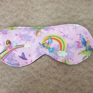 Hand made quality 100% cotton blackout sleep eye mask blindfold migraine hospital Fairies