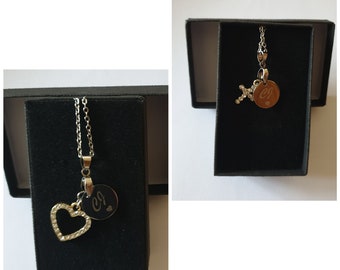 Gravur Kreis Anhänger und Kristall Charm Halskette, Valentinstag, Muttertag, Geburtstagsgeschenk