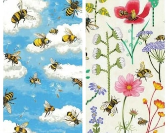 Nutex Bee Haven Patchwork Quilting Dressmaking Fabric