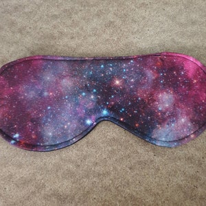 Hand made quality 100% cotton blackout sleep eye mask blindfold migraine hospital Interstellar galaxy