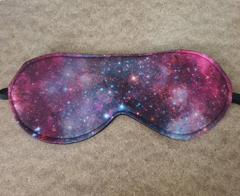 Hand made quality 100% cotton blackout sleep eye mask blindfold migraine hospital Interstellar galaxy