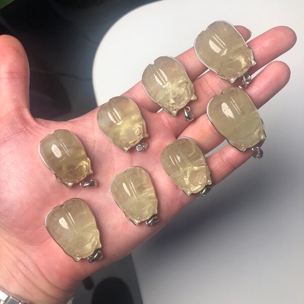 Libyan Desert Glass Scarabs | Gold Tektite | Sacred Scarabs | 925 Silver | Powerful Natural Authentic