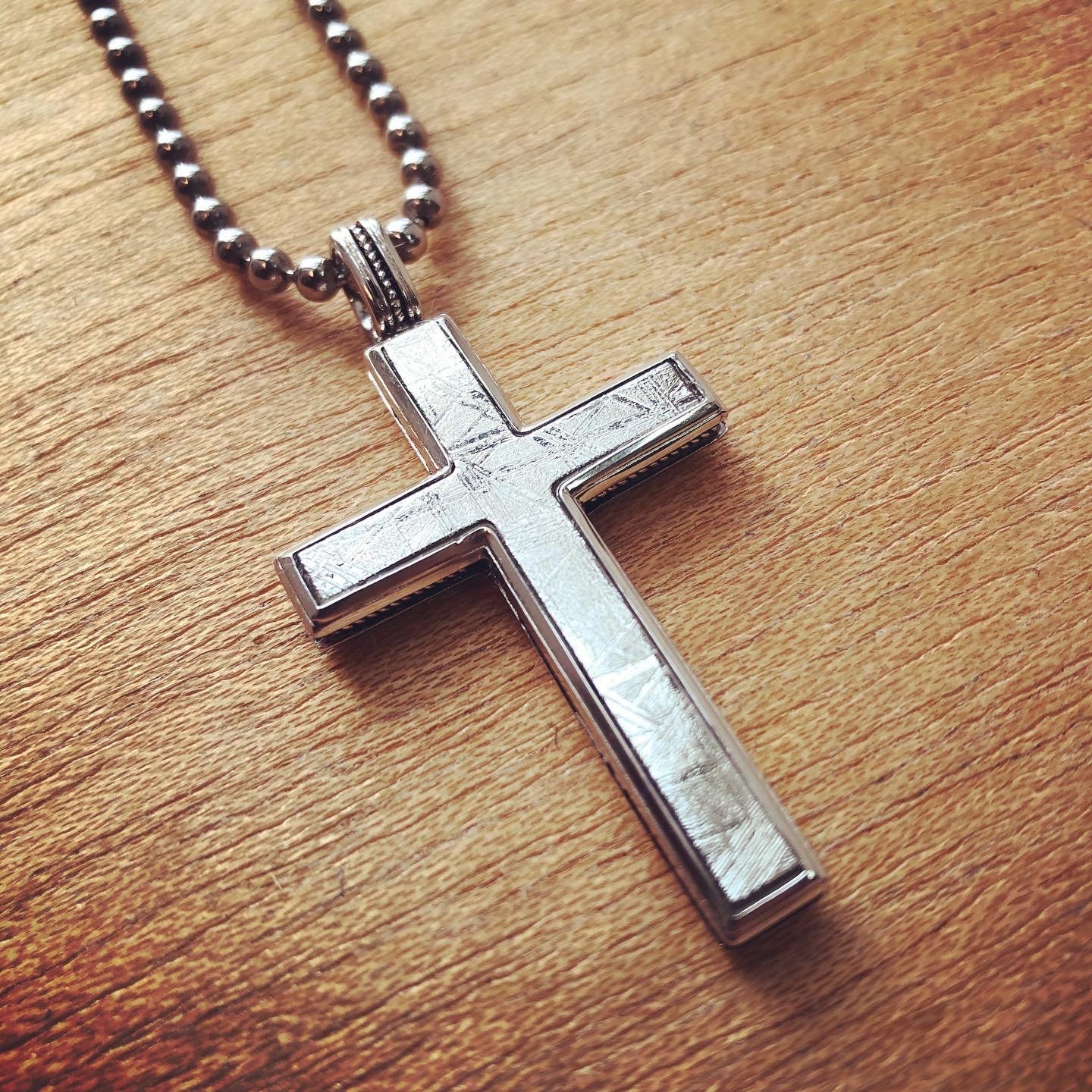 Meteorite cross best sale necklace