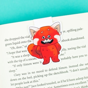 Turning Red Magnetic Bookmark: Red Panda, Pixar Inspired