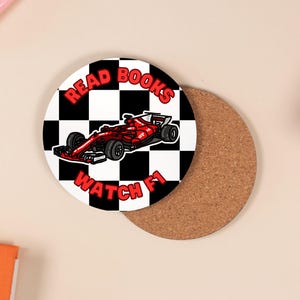 Bookish Coaster: Formula One Drink Coaster - Book Lover Gift -