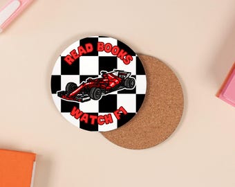 Bookish Coaster: Formula One Drink Coaster - Book Lover Gift -