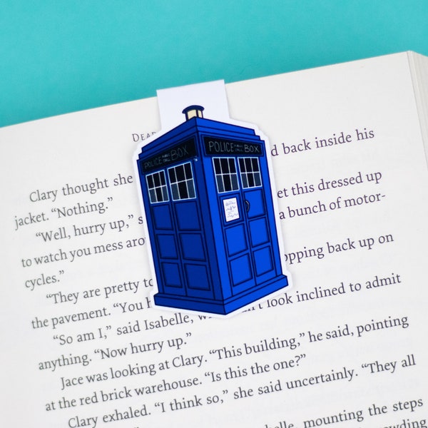 Tardis Magnetic Bookmark | Doctor Who Bookmark | Cute Bookish Gift