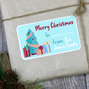 Personalised Christmas Gift Tags | Christmas Gift Labels | Holiday Labels | Gift Tag | Christmas Label Sticker | Children&#39;s Stickers