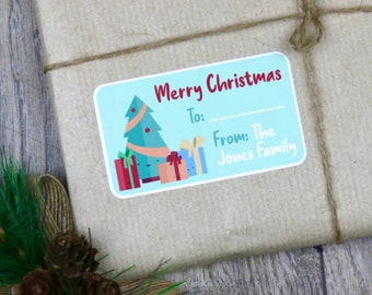 Gepersonaliseerde kerstcadeaus | Kerstcadeaulabels | Vakantielabels | Cadeaulabel | Kerstlabelsticker | Kinderstickers