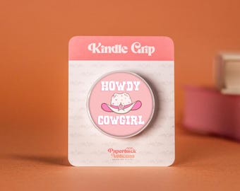 Kindle Grip | Howdy Cowgirl | Phone Holder/Stand with Resin Finish | Bookish Gift