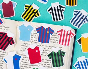 Football Shirt Magnetic Bookmarks | Soccer Fan Team Shirts | Gifts For Him