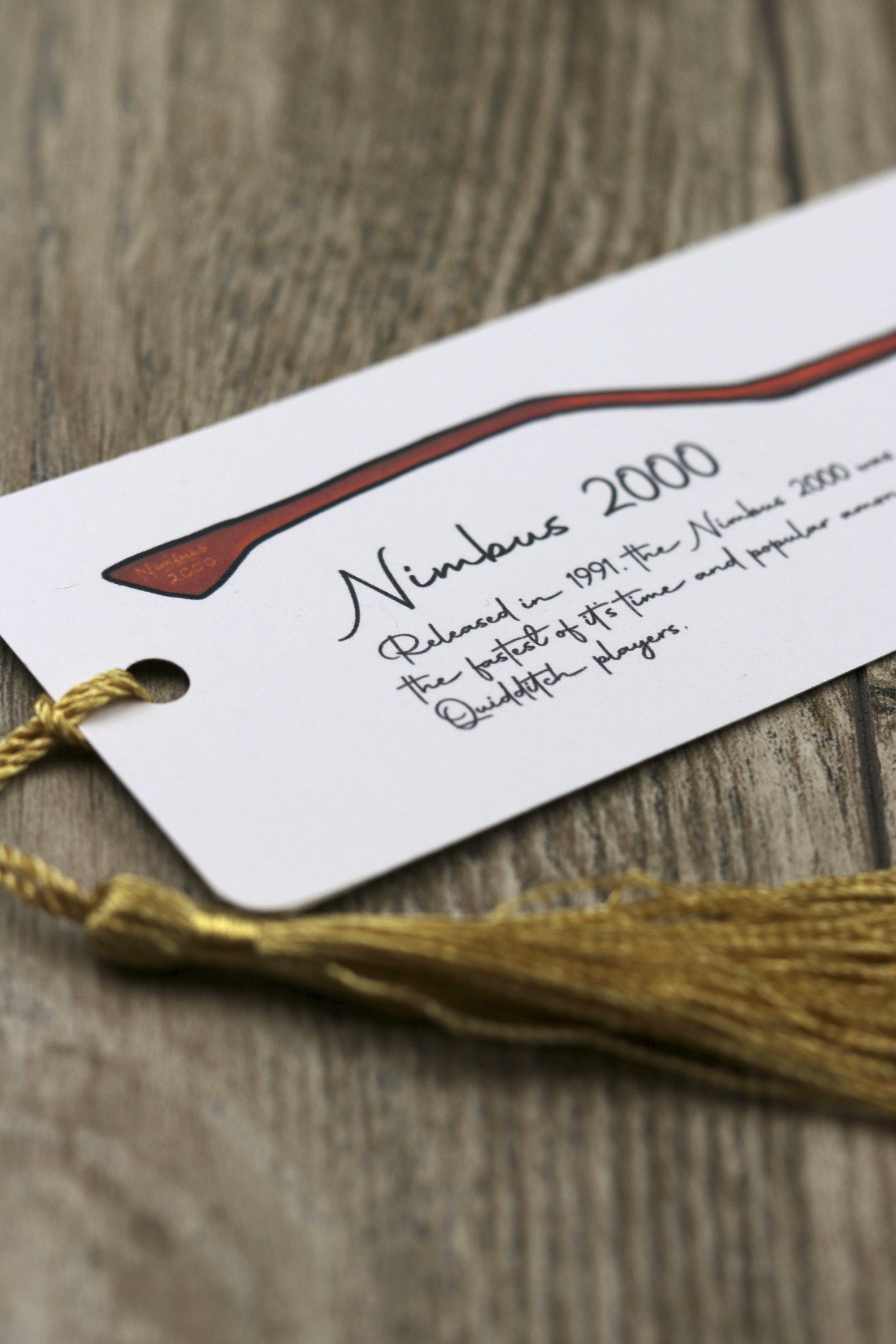 Harry Potter Broomstick Bookmarks Digital Painting with Gold Etsy