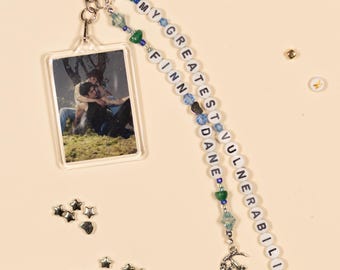 Ember and Ice | Finn and Dane | Beaded Keychain | Photo Keyring