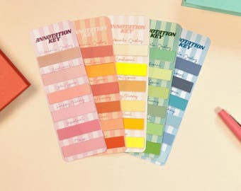 Book Annotation Kit | Pastel Sticky Tabs for Annotating Books | Reading Tabs | Book Lover Gift | Annotation Key