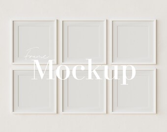 Maqueta de marco cuadrado: Exhibición de arte/impresión (Descarga digital)