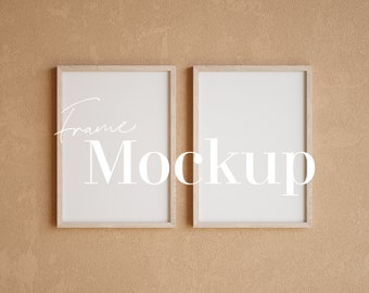 5x7 Two Frame Mockup: Gallery Wall Art Display (Digital Download)