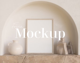 Frame Mockup Boho Frame Mockup Minimalist Mockup Poster Mockup Photo Frame Mockup Artwork Mockup Bright Interior Mockup Rustic Frame Mockup