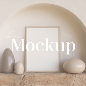 Frame Mockup, Wooden Frame Mockup, Boho Frame Mockup, Interior Mockup, Digital Frame, Artwork Mockup, Light Room Mockup, Poster Mockup