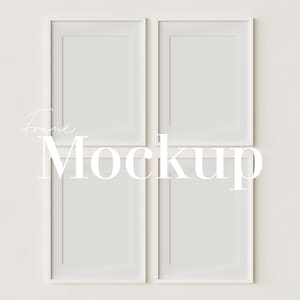 Vertical White Frame Mockup: 3x4 Ratio, Four Frames (PSD, JPG)