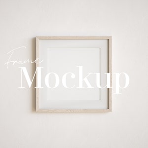 Mockup frame square, Wooden frame, Natural frame, Farmhouse sign mockup, Square frame template, Boho frame, 9x9 wood frame, Wooden frame